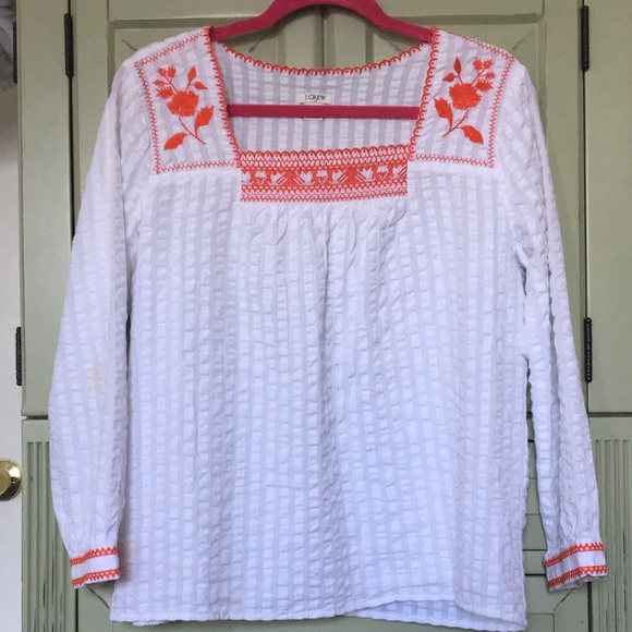 Two Gingham Embroidered Jcrew Tops - Picture 11 of 16